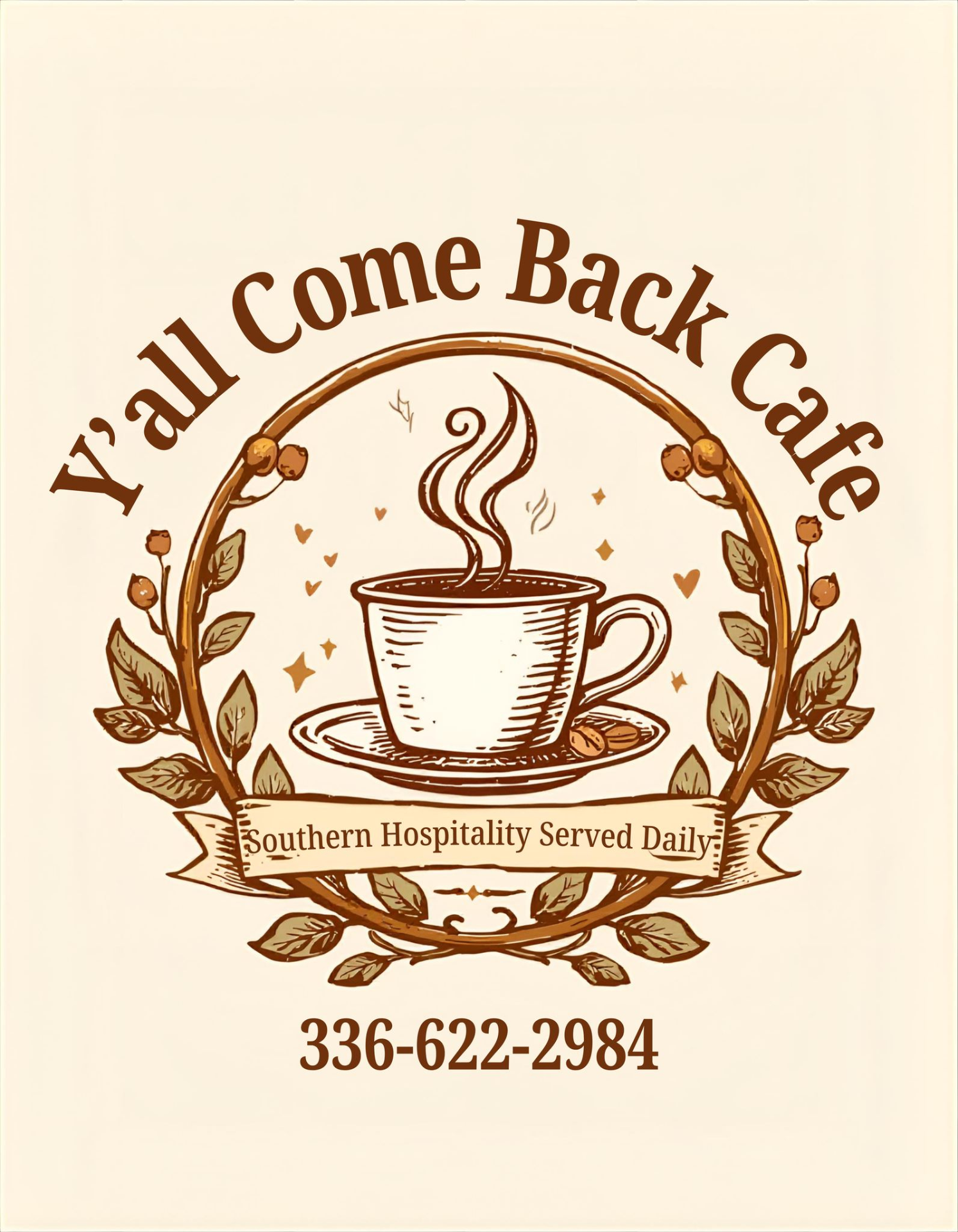 Y'all Come Back Cafe logo